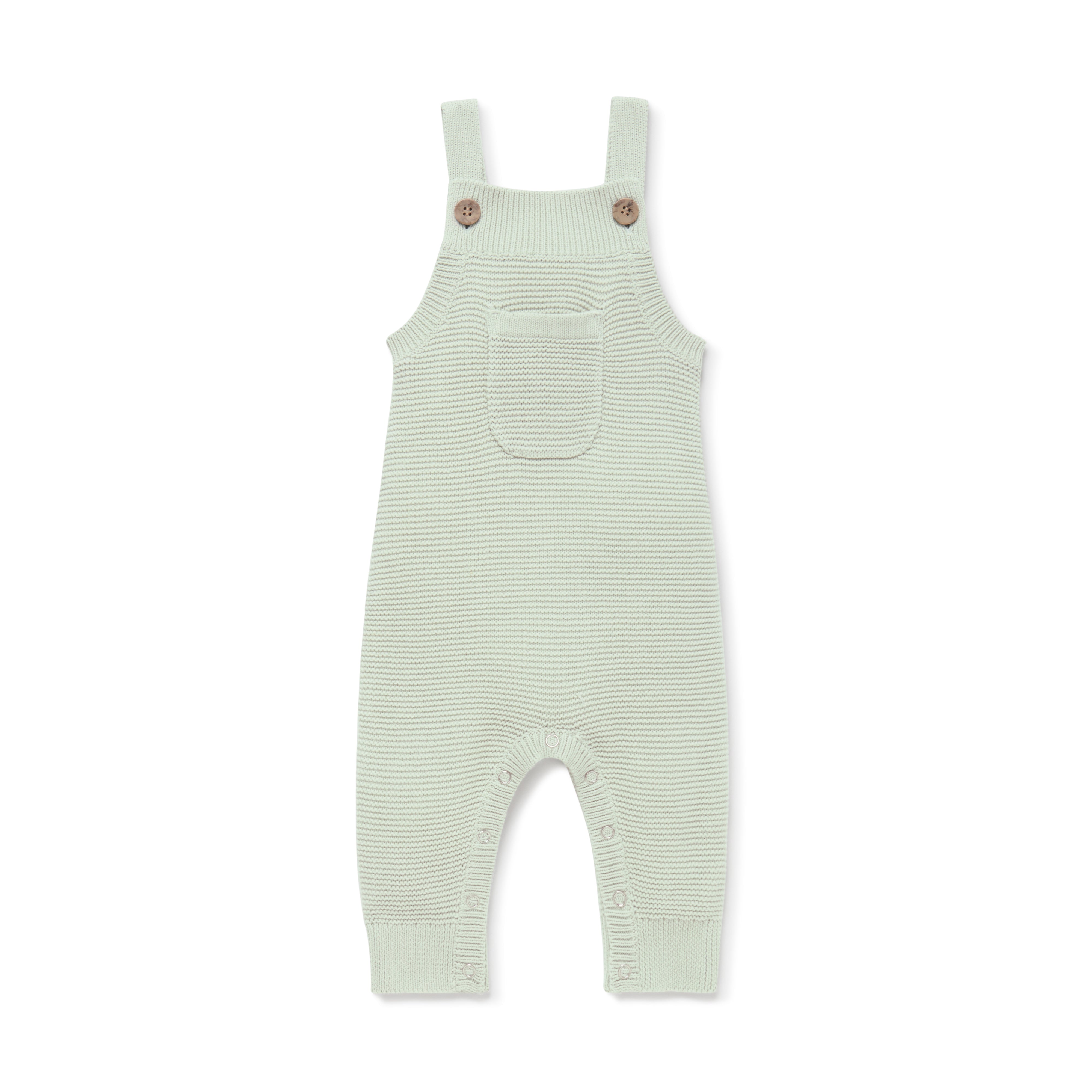 Aster & Oak | Sage Knit Pocket Overalls | White Fox & Co