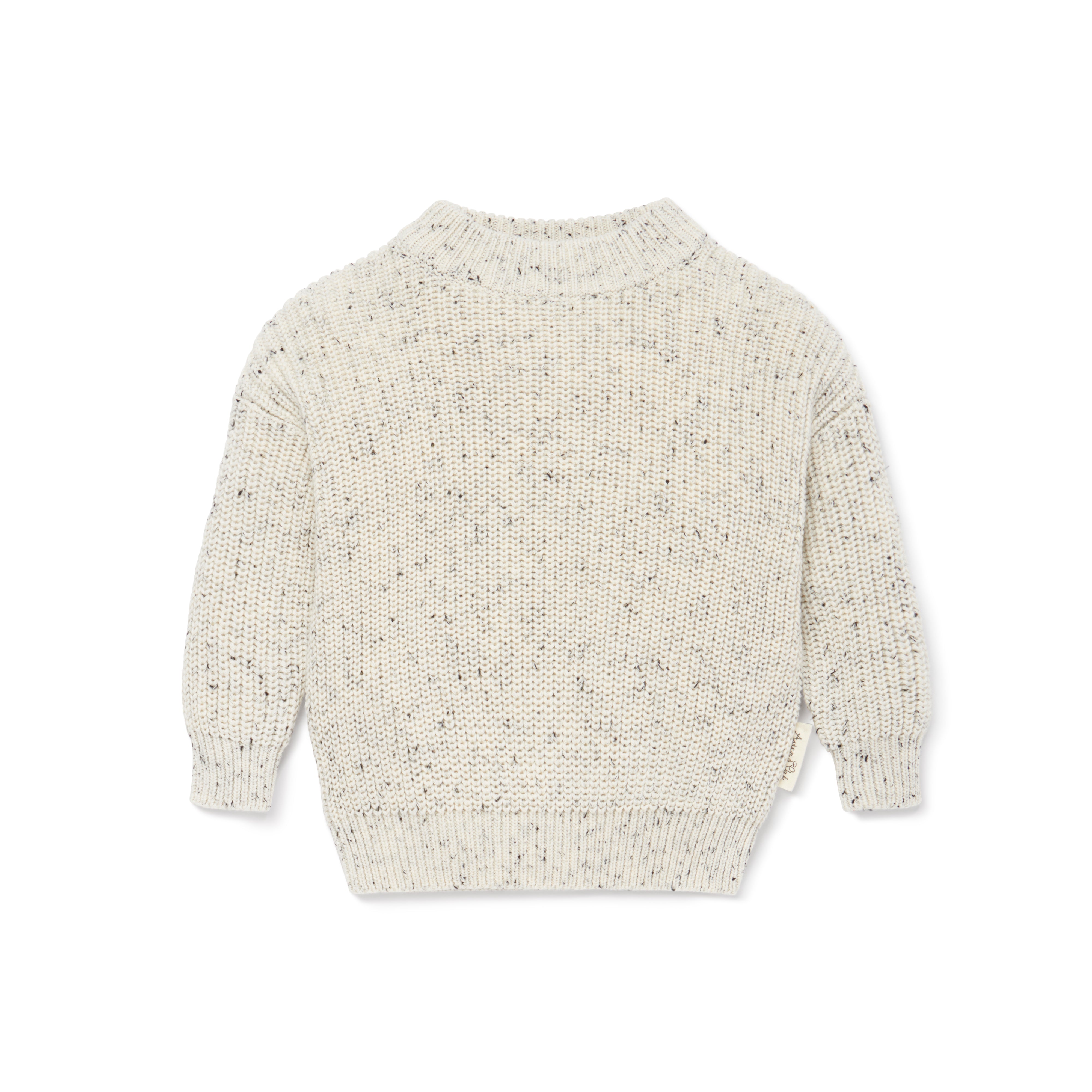 Aster & Oak | Natural Fleck Knit Jumper | White Fox & Co