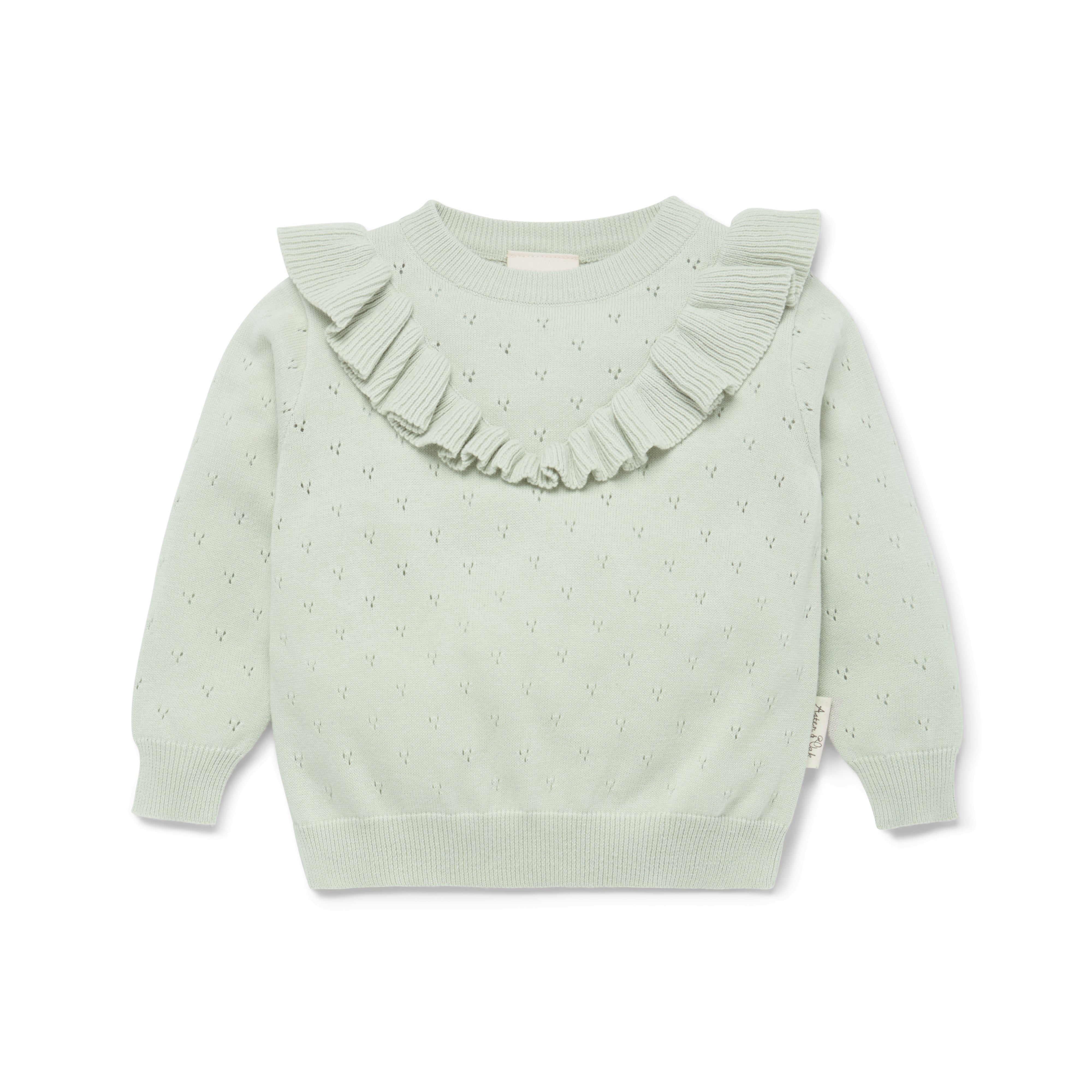 Aster & Oak | Sage Ruffle Knit Jumper | White Fox & Co