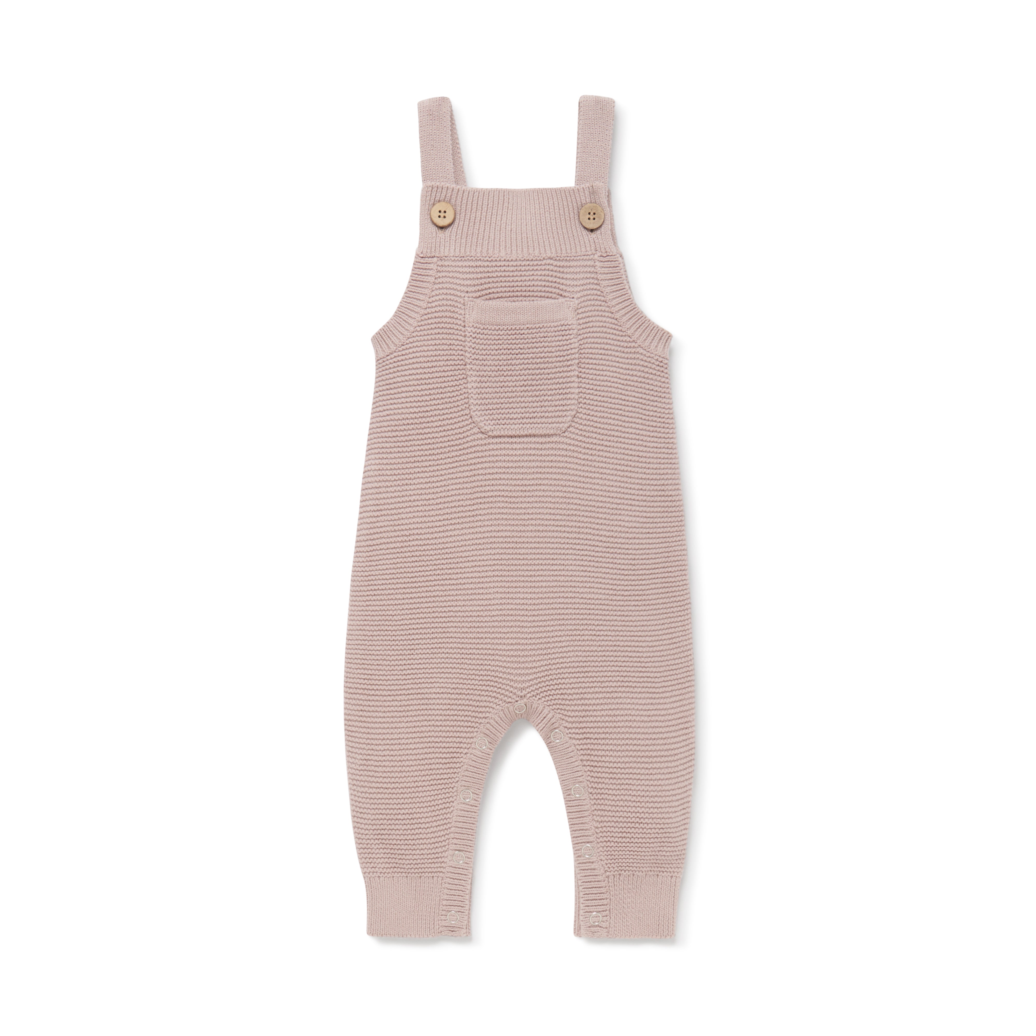 Aster & Oak | Mauve Pink Knit Overalls | Whtie Fox & Co