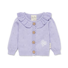 Aster & Oak | Organic Cotton Knit Cardigan | Lavender | White Fox & Co