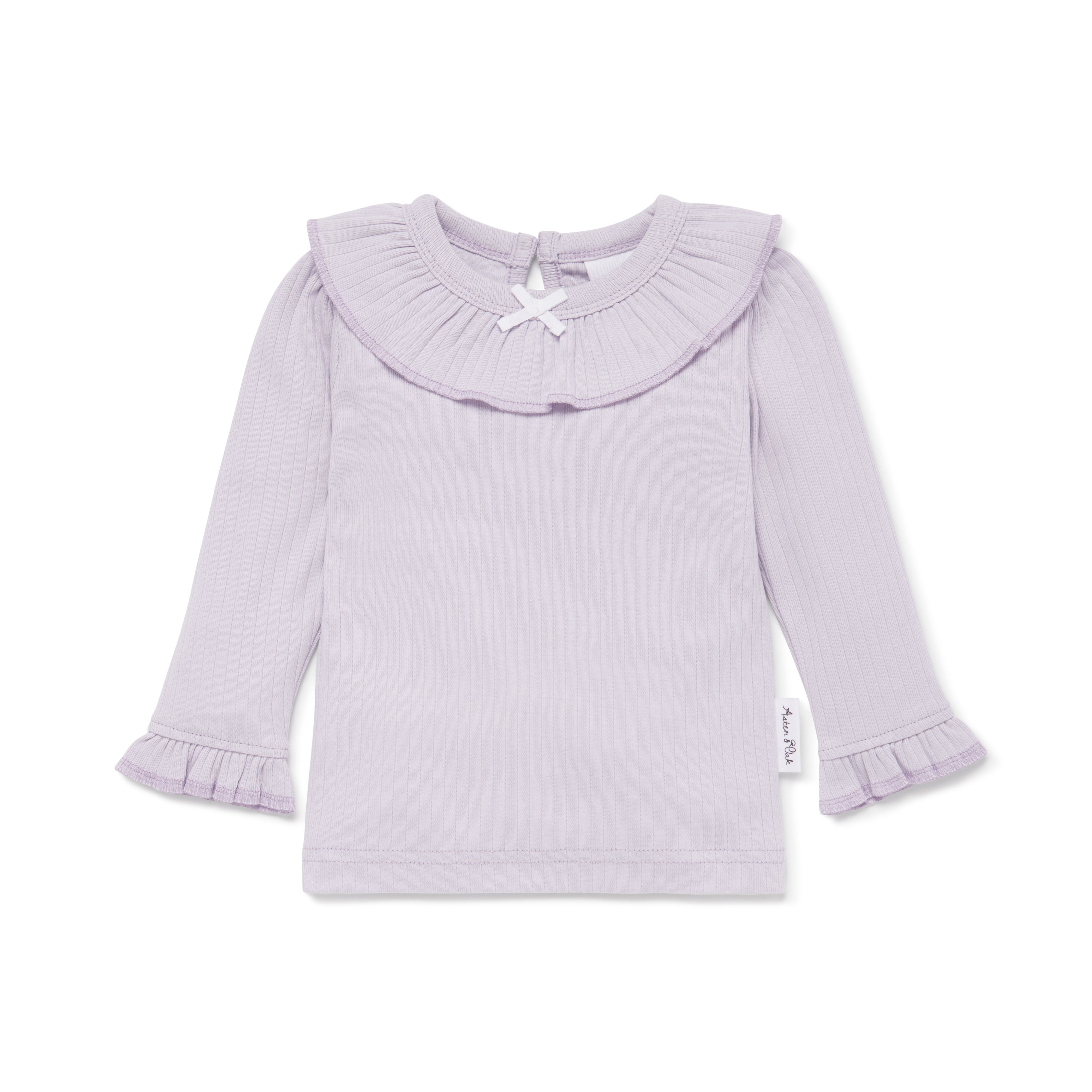 Aster & Oak | Organic Cotton Pointelle Rib Top | Lavender | White Fox & Co