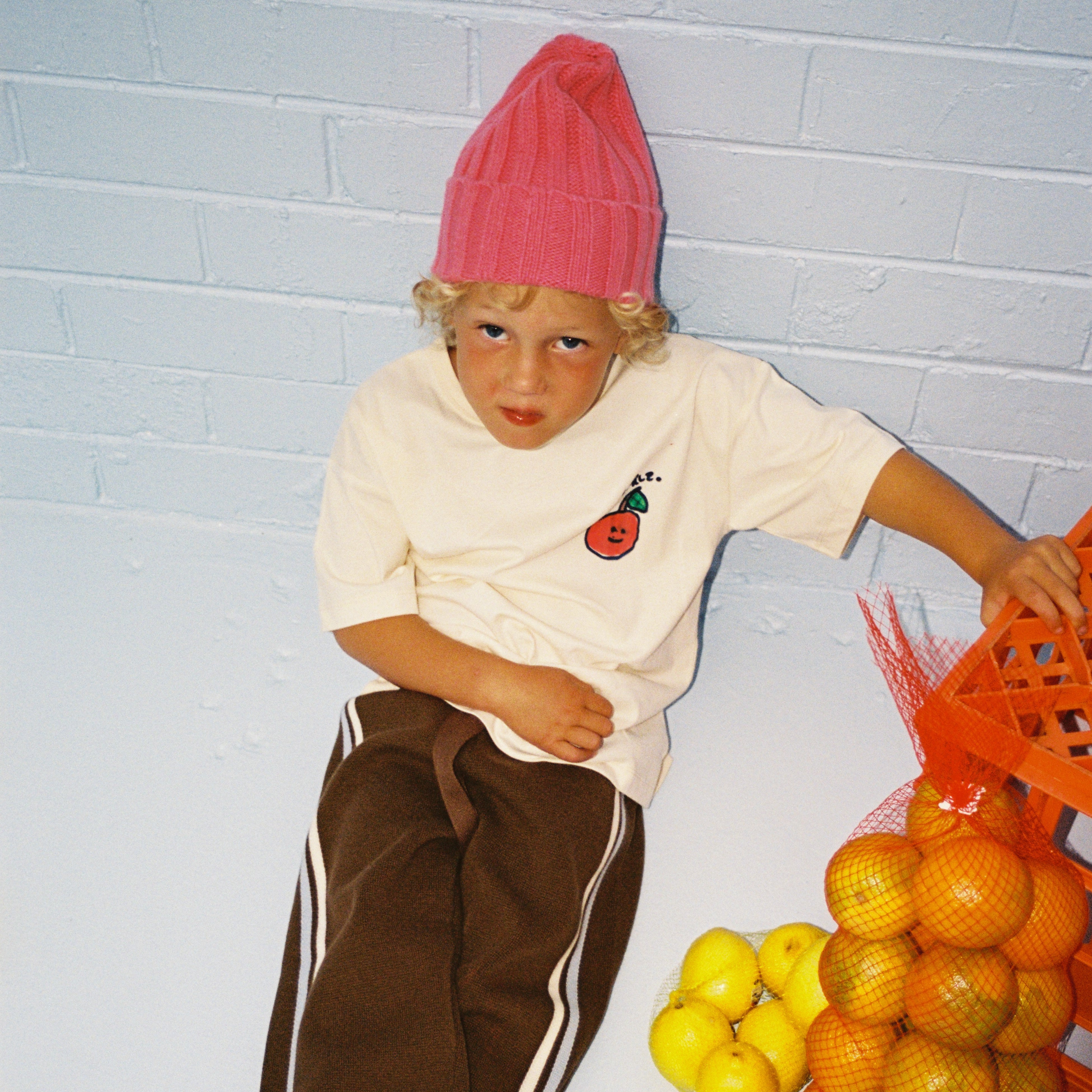 Grown Fruit Salad Tee Milk White Fox and Co NZ