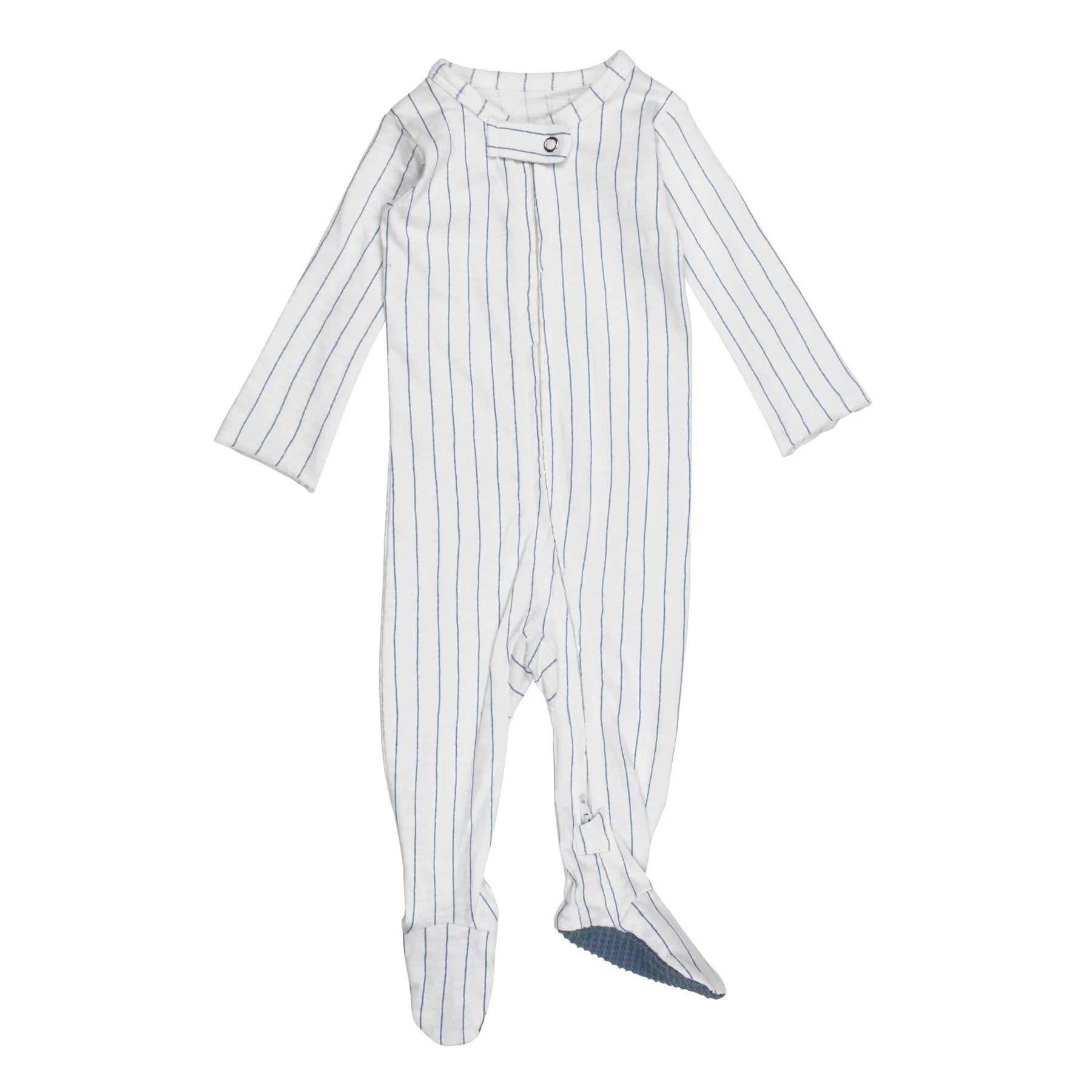 L'ovedbaby | Pool Stripe | Zipper Footie Overalls | White Fox & Co