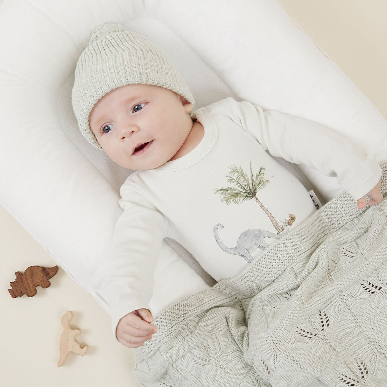 Aster & Oak | Sage Knit Beanie | White Fox & Co