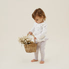 Aster & Oak | Organic Cotton Grace Long Sleeved Top | Floral | White Fox & Co