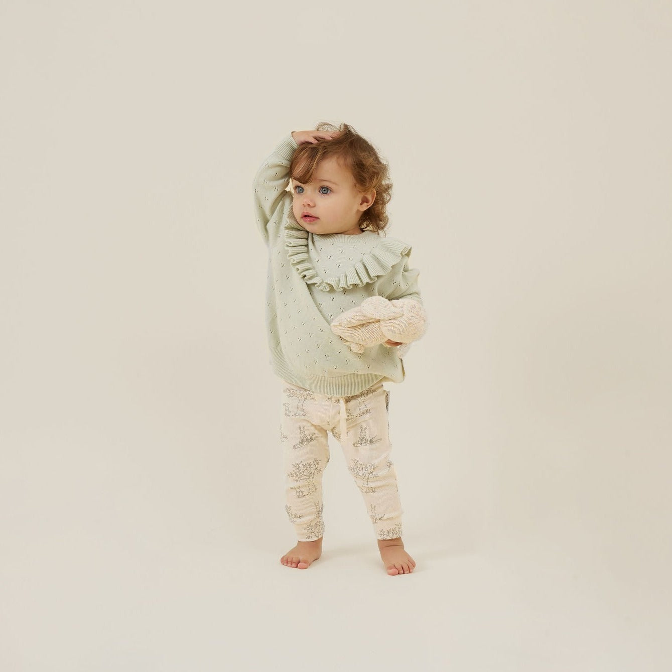 Aster & Oak | Sage Ruffle Knit Jumper | White Fox & Co