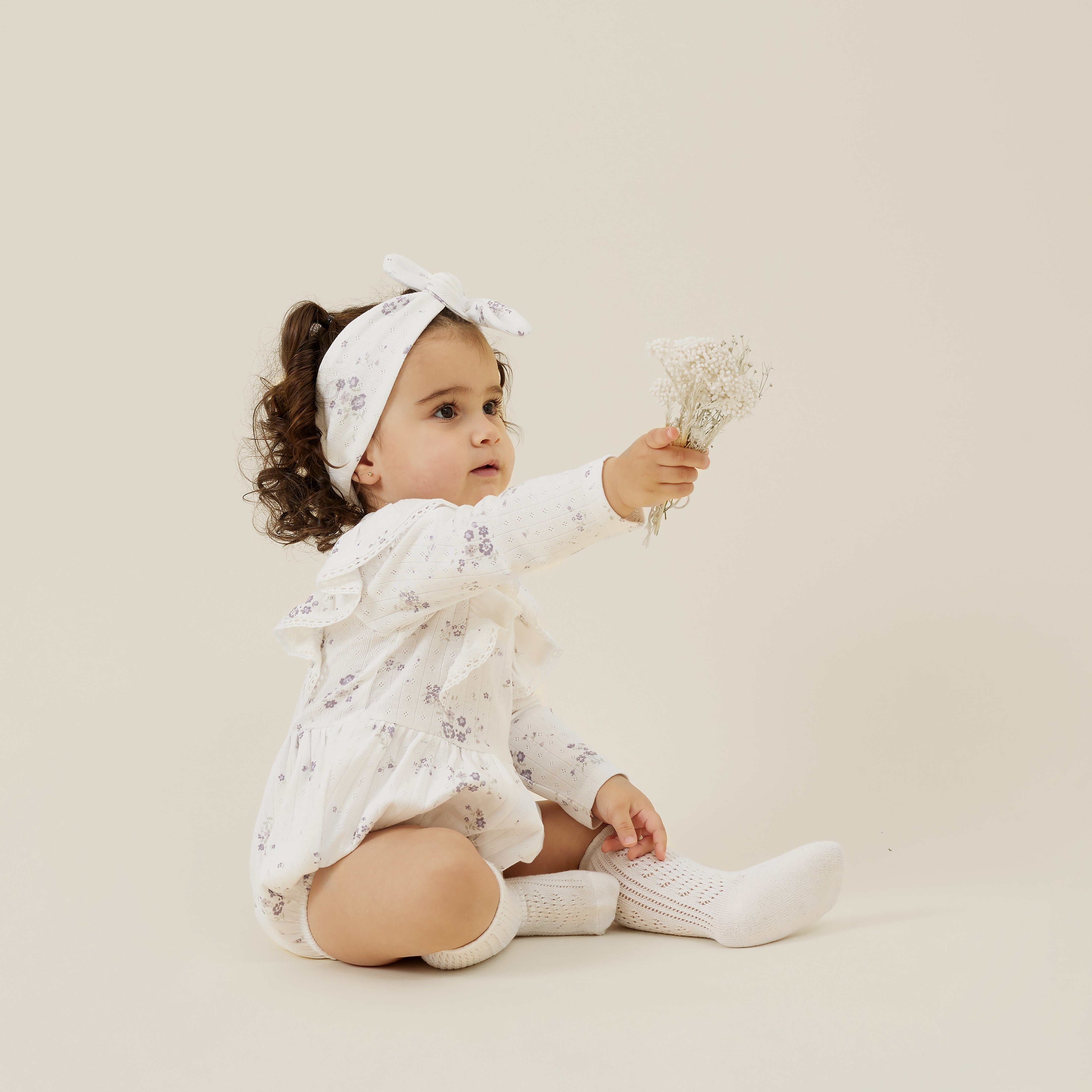 Aster & Oak | ORganic Cotton Grace Bubble Romper | White Fox & Co