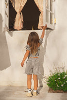 Soft cotton Cinnamon Baby Ruffle Top for girls – pre-order October 2025 at White Fox & Co NZ