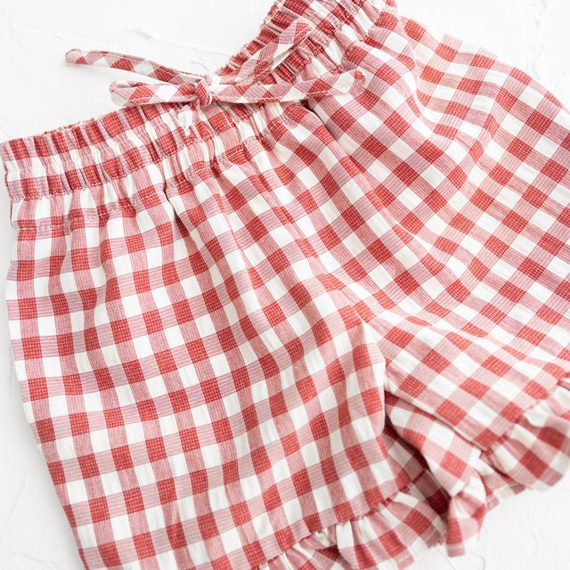 Soft cotton Cinnamon Baby Ruffle Top and shorts for girls – pre-order October 2025 at White Fox & Co NZ
