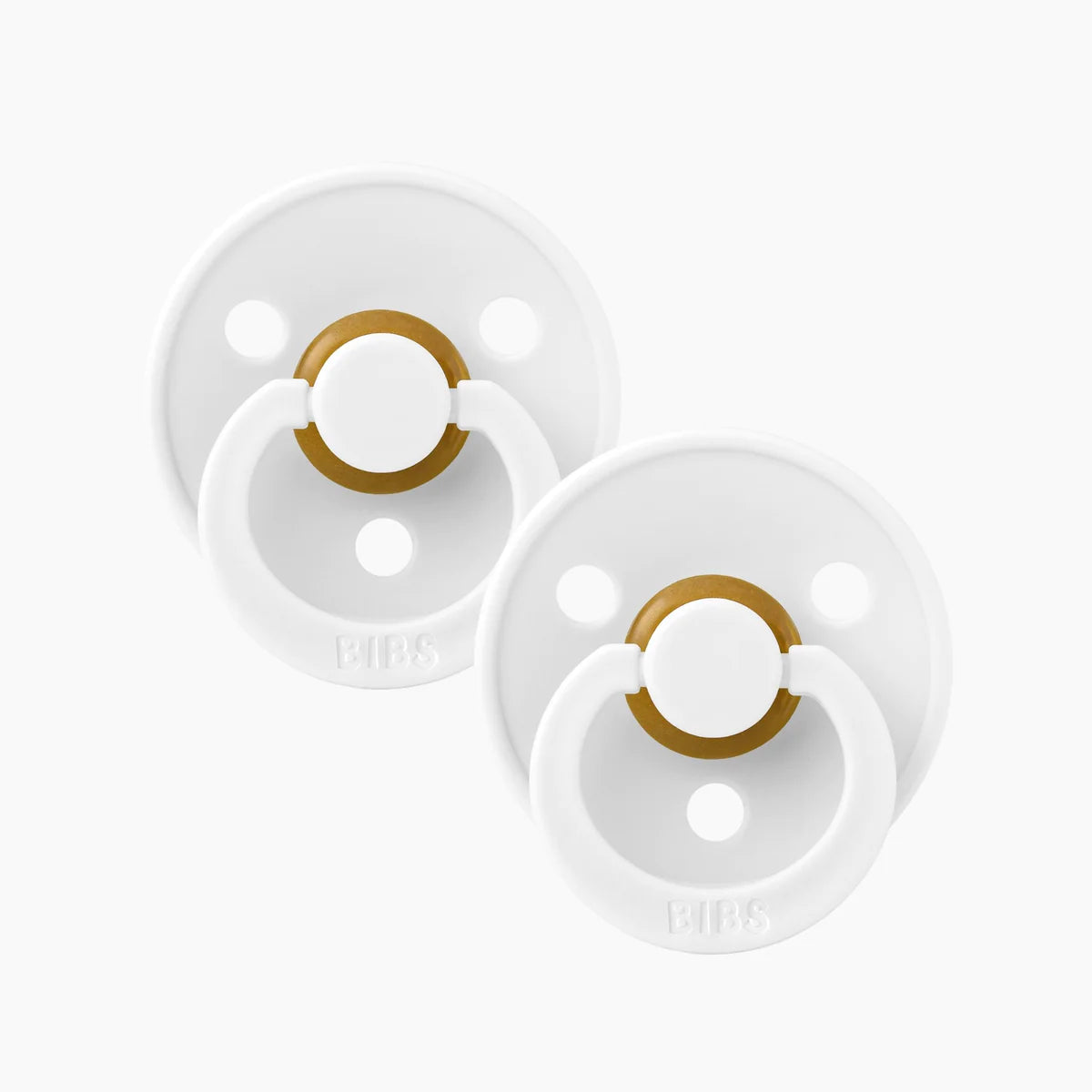 BIBS dummies | White | Round | White Fox & Co
