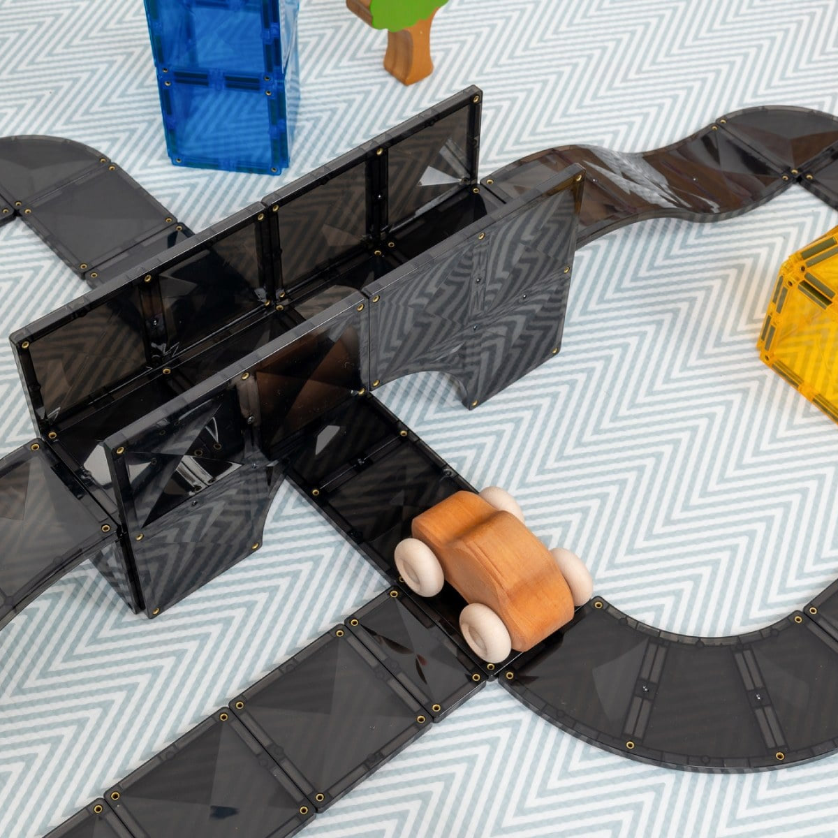 Connetix Creative Roads Pack – 48 Piece Magnetic Tile Set | White Fox & Co