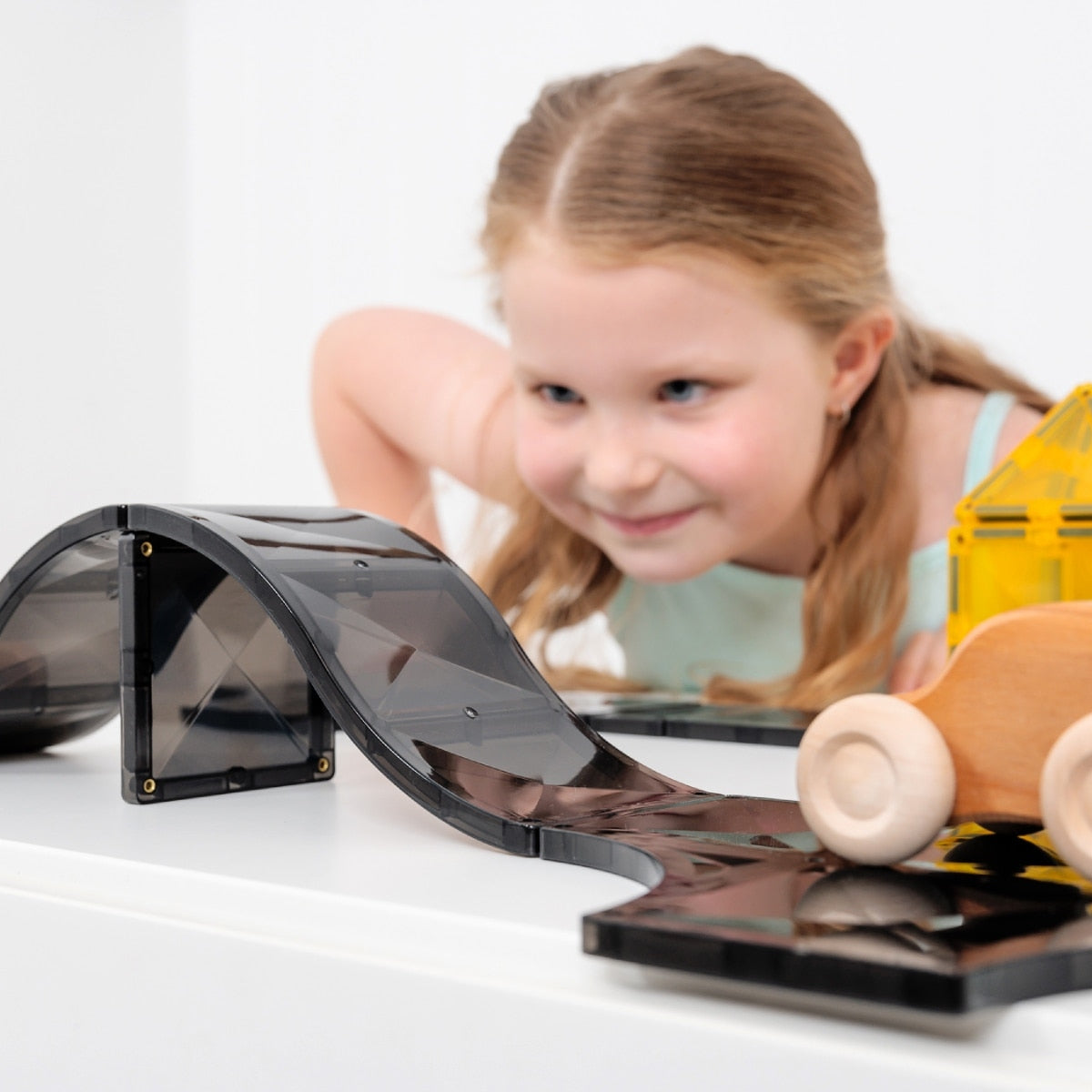 Connetix Creative Roads Pack – 48 Piece Magnetic Tile Set | White Fox & Co