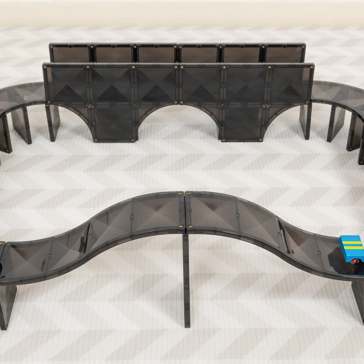 Connetix Creative Roads Pack – 48 Piece Magnetic Tile Set | White Fox & Co