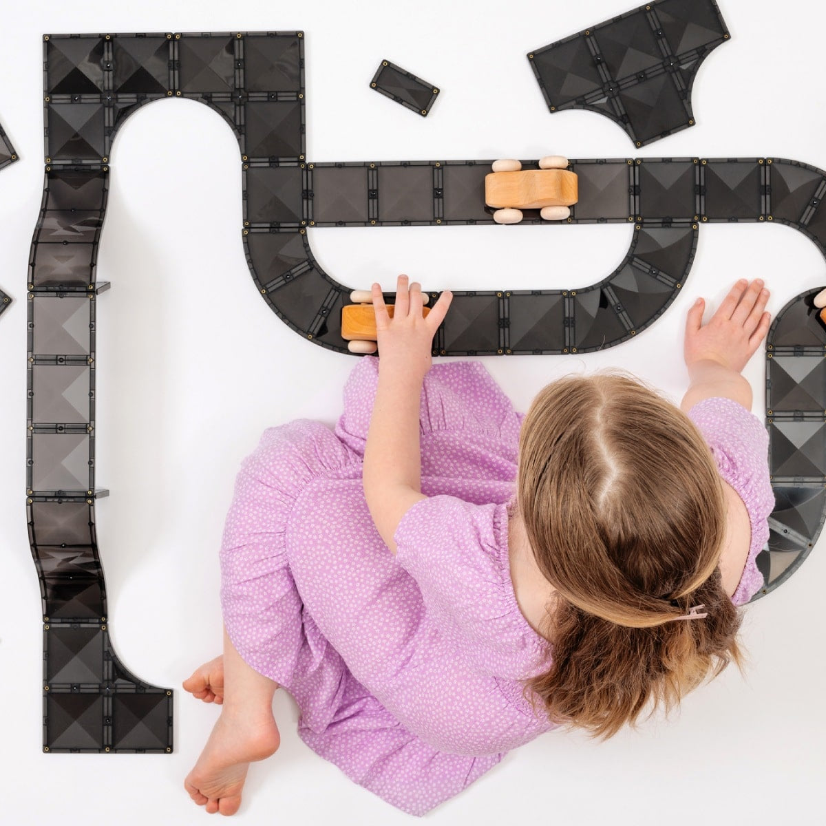 Connetix Creative Roads Pack – 48 Piece Magnetic Tile Set | White Fox & Co