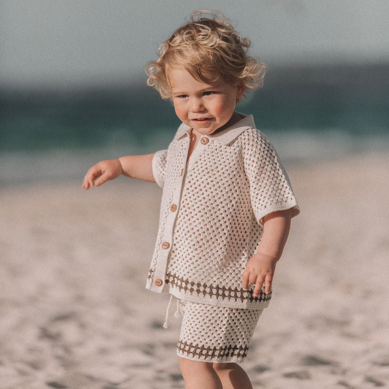Grown | Crochet Shorts in Coconut | White Fox & Co