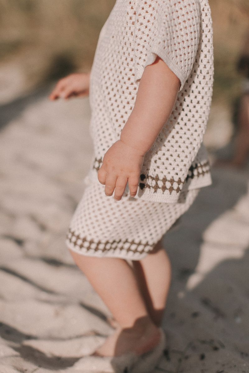 Grown | Crochet Shorts in Coconut | White Fox & Co