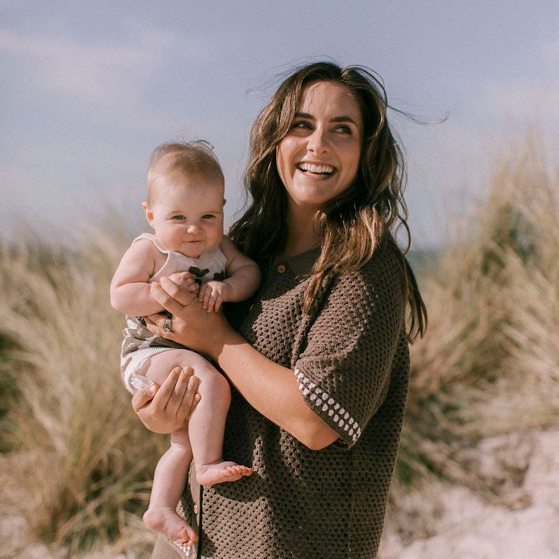 Grown | Crochet Shirt | Women | Mud | White Fox & Co