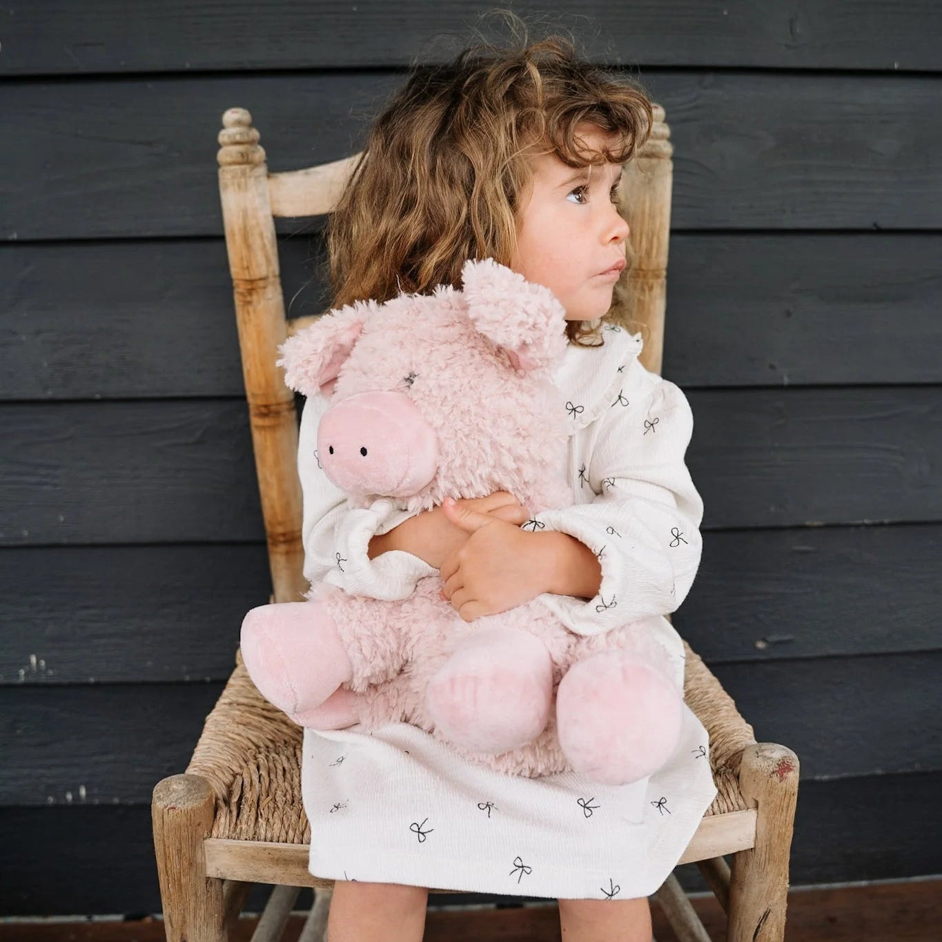 Big Poppy the Pig plush toy by Nana Huchy – side view