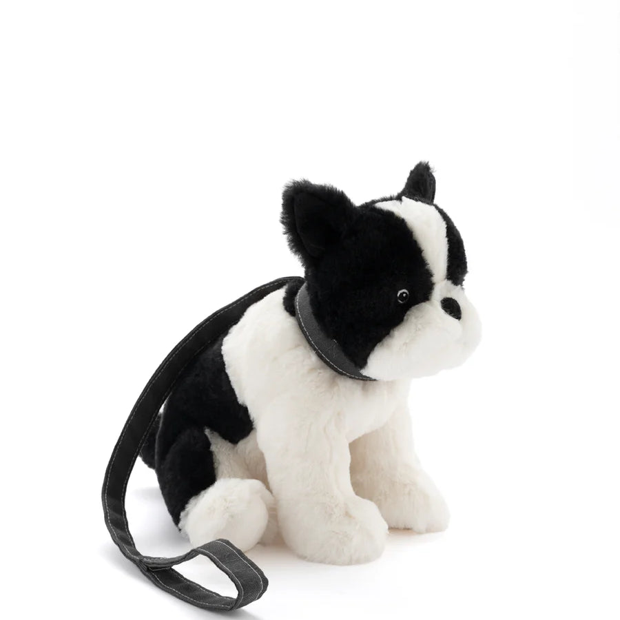 Bruce the Bulldog plush toy by Nana Huchy, black and white soft toy 30cm