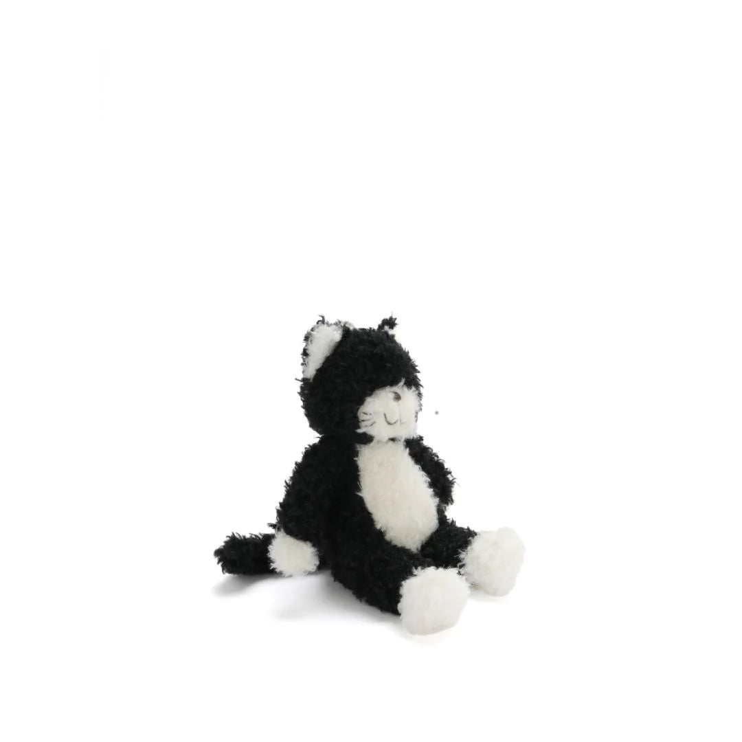 Nana Huchy Checkers the Kitten black soft toy – front view