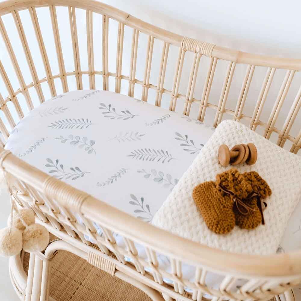 Snuggle Hunny Kids | Wild Fern | Bassinet Sheet | White Fox & Co