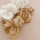 Mae and Rae | Broderie Topknot | Mustard | White Fox & Co