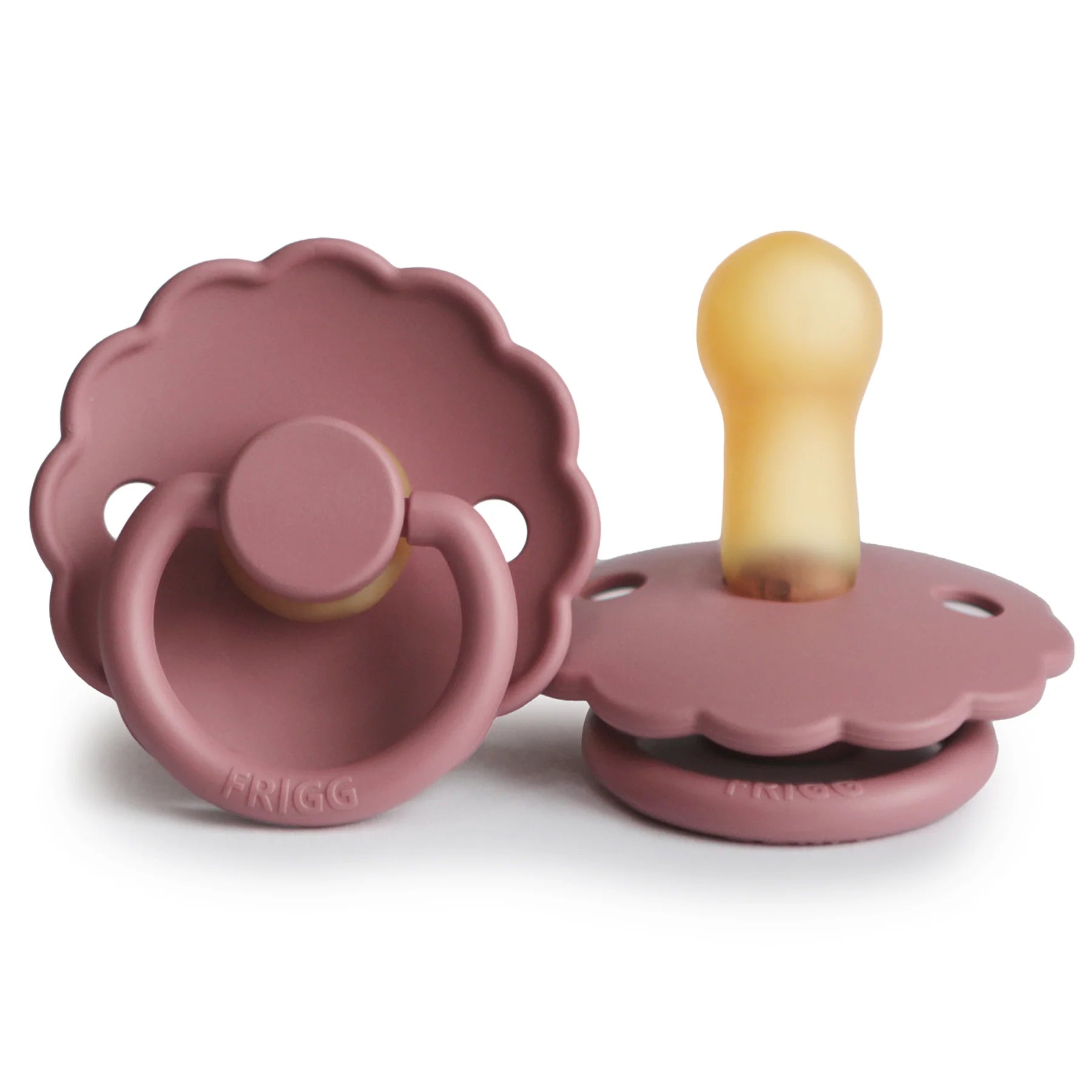 FRIGG | Daisy Pacifier in Natural Rubber | Dusty Rose | White Fox & Co