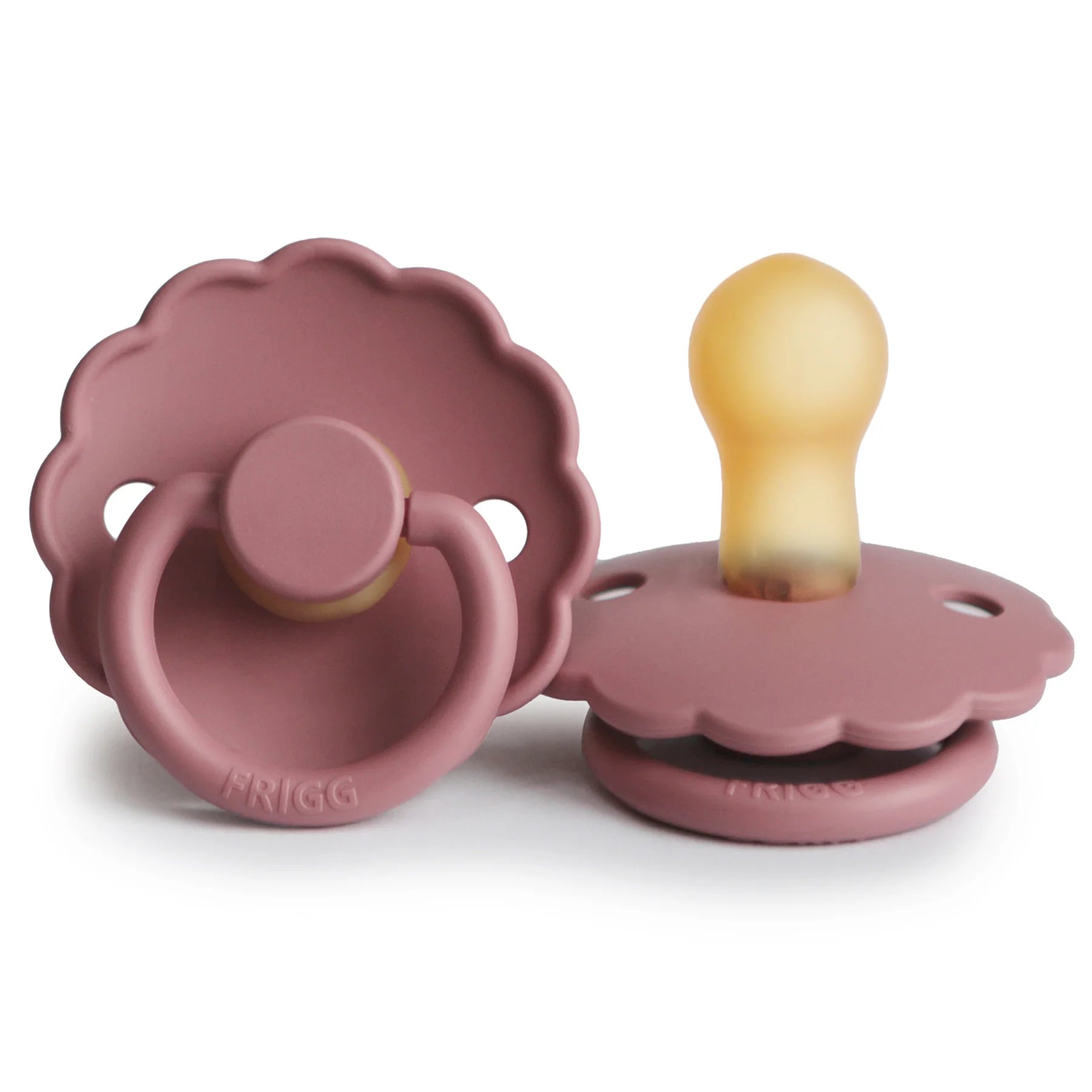 FRIGG | Daisy Pacifier in Natural Rubber | Dusty Rose | White Fox & Co