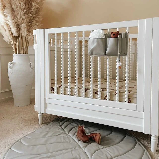 3 Little Crowns | Cot Organiser | Grey | White Fox & Co