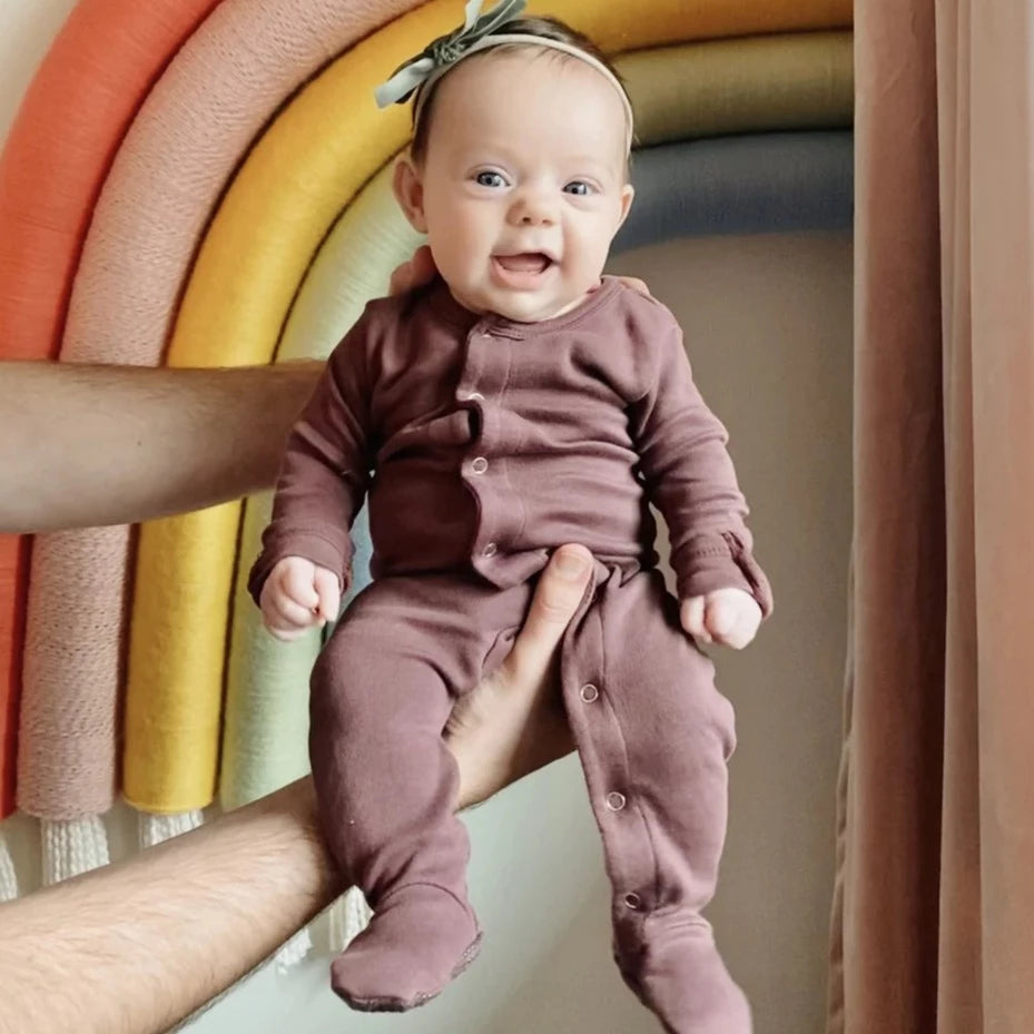L'oved Baby | Organic Footed Jumpsuit | Eggplant | White Fox & Co