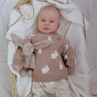 Aster & Oak | Bunny Jumper | Taupe | white Fox & Co