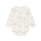 Aster & Oak | Organic Cotton Luxe Rib Onesie Natural | Bunny | White Fox & Co