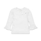 Aster & Oak | White Pointelle Top | White Fox & Co