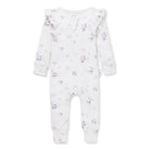 Aster & Oak | Organic Cotton Grace Rib Zip Romper | Floral | White Fox & Co