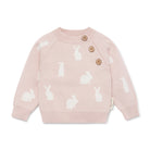 Aster & Oak | Organic Cotton Knit Jumper Mauve | Bunny | White Fox & Co