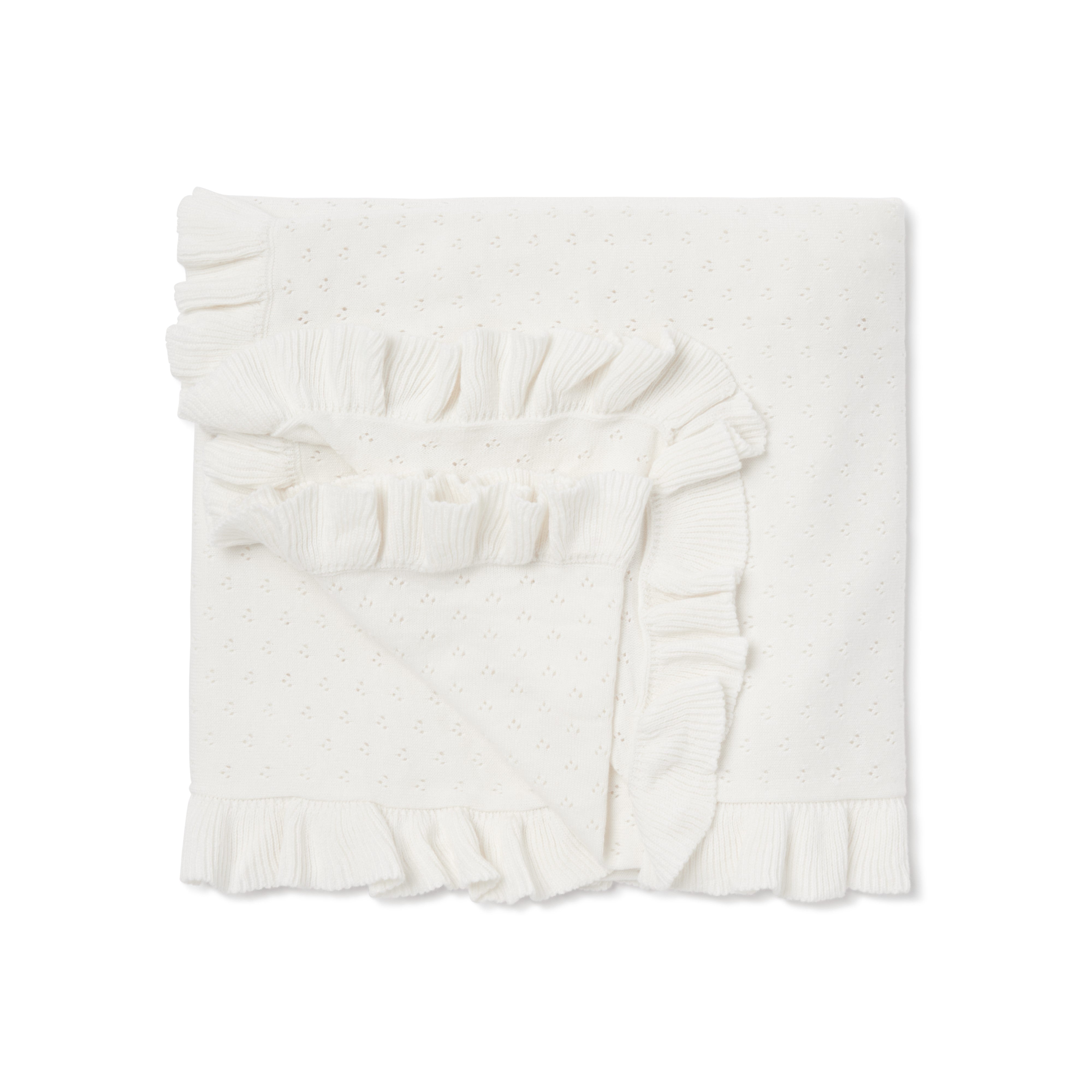 Aster & Oak | Organic Ruffle Blanket | White Fox & Co