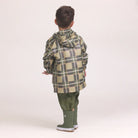 Crywolf Field Plaid waterproof kids jacket back view