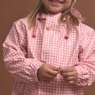 Crywolf Play Jacket Rose Gingham on model front close up view