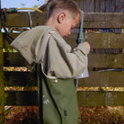 Crywolf Rain Overalls Olive on model side view