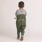 Crywolf Rain Overalls Olive on model back view