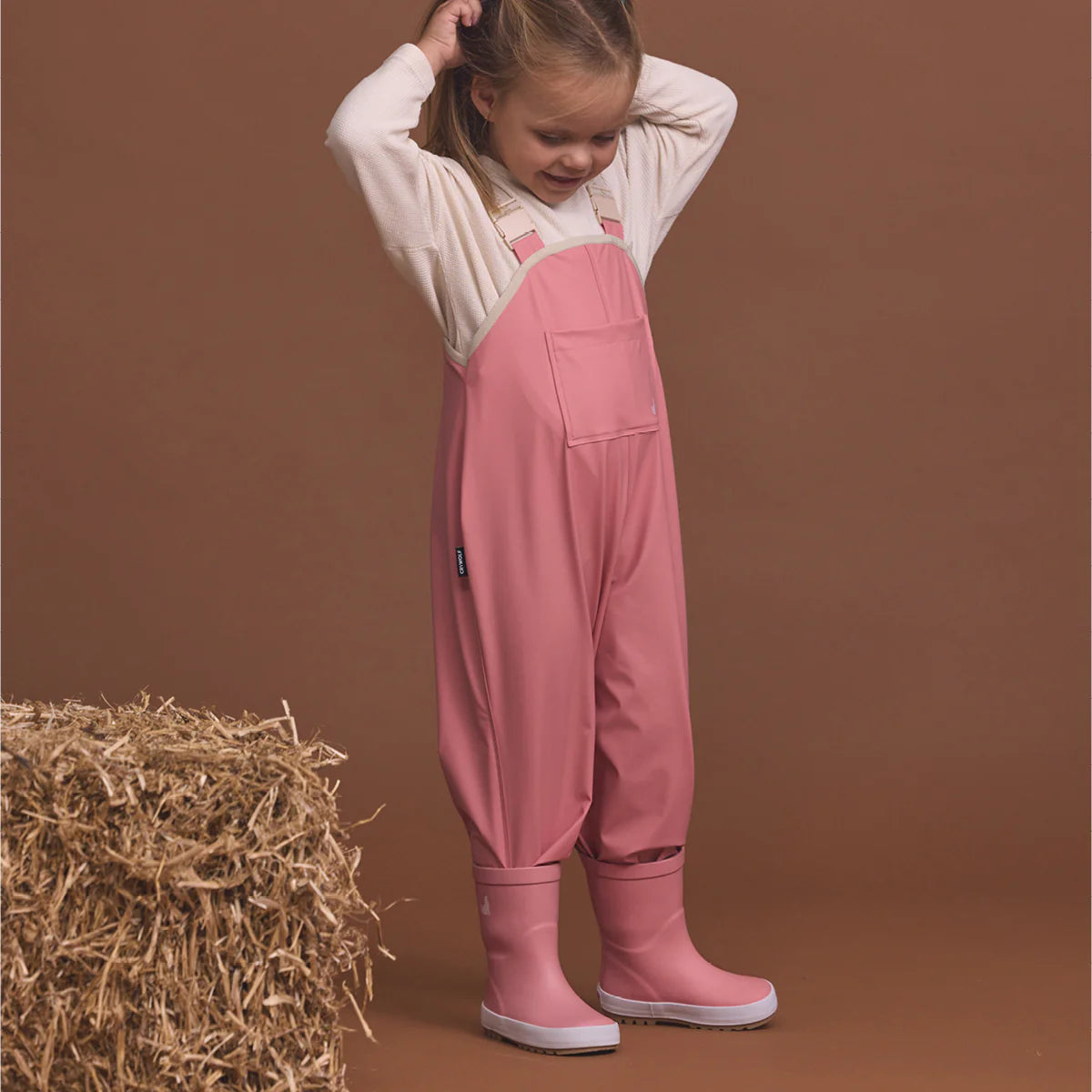 Crywolf Rain Overalls Rose side view