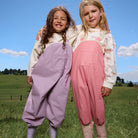 Crywolf Rain Overalls Rose on model front view