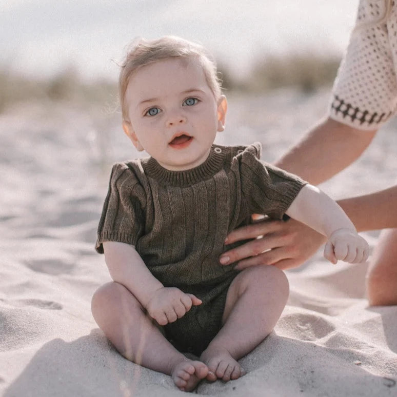 Grown | Wide Rib Tee Bodysuit | Mud | White Fox & Co