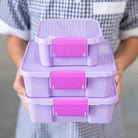 MontiiCo Bento Two lunchbox in Dusk – lilac and magenta two-tone snack box for kids