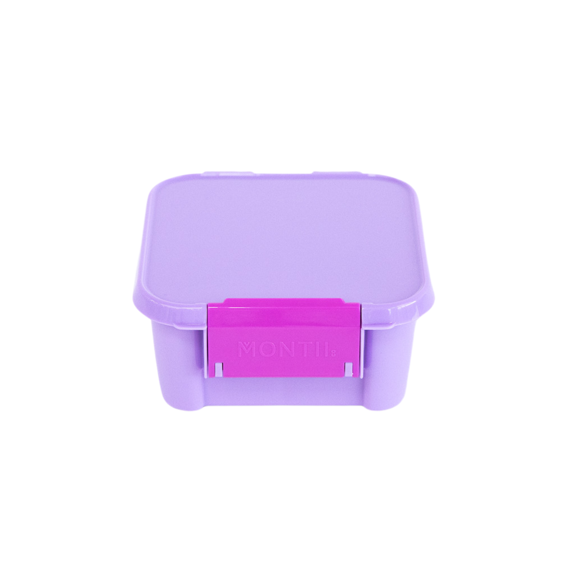 MontiiCo Bento Two lunchbox in Dusk – lilac and magenta two-tone snack box for kids