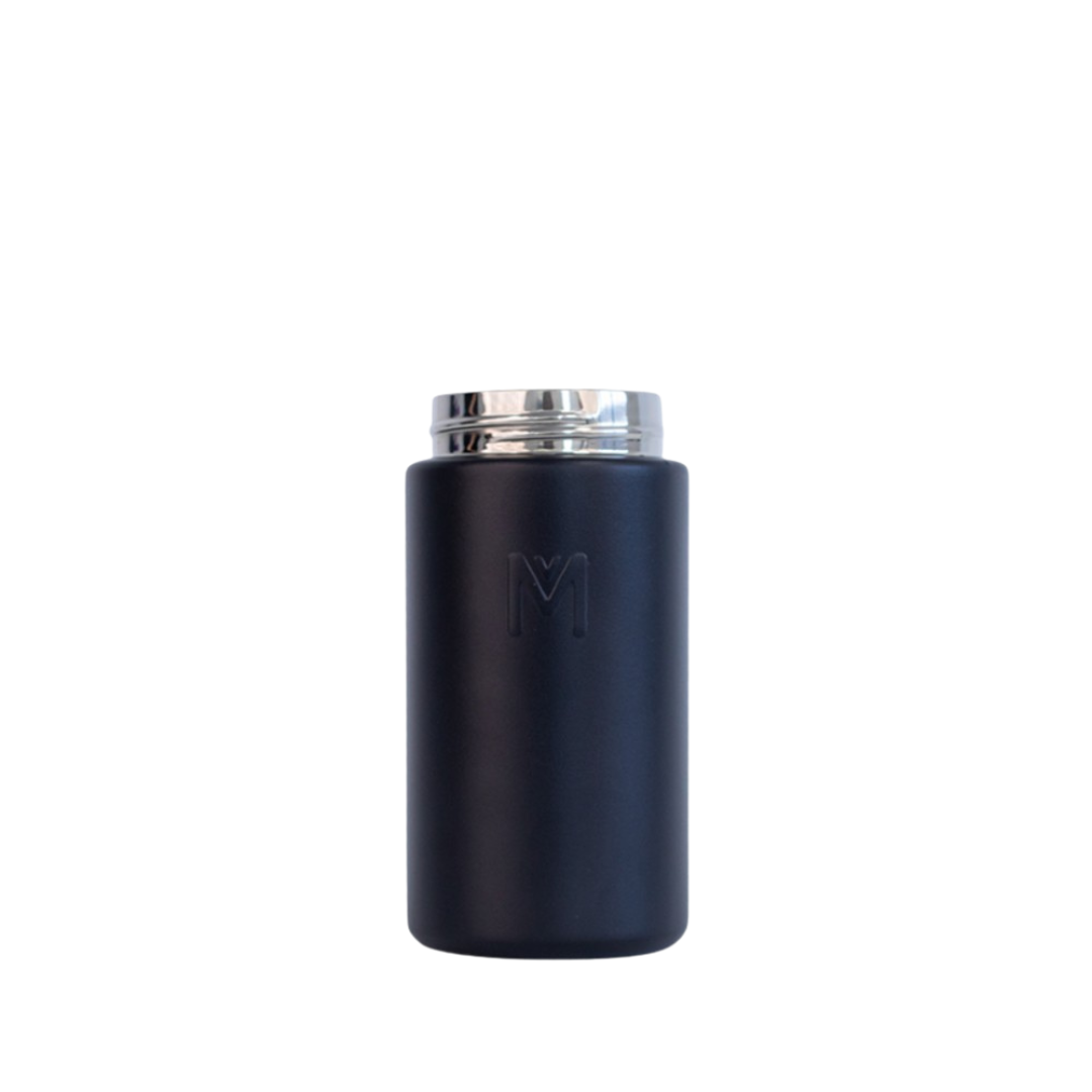 Montiico drink bottle in midnight, size 350ml with stainless steel inside