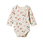 Nature Baby | Long Sleeve Bodysuit | Country Bunny Print | White Fox & Co