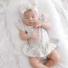 Aster & Oak | Winter Floral Dress Onesie | White Fox & Co