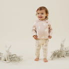 Aster & Oak | Organic Cotton Knit Jumper Mauve | Bunny | White Fox & Co